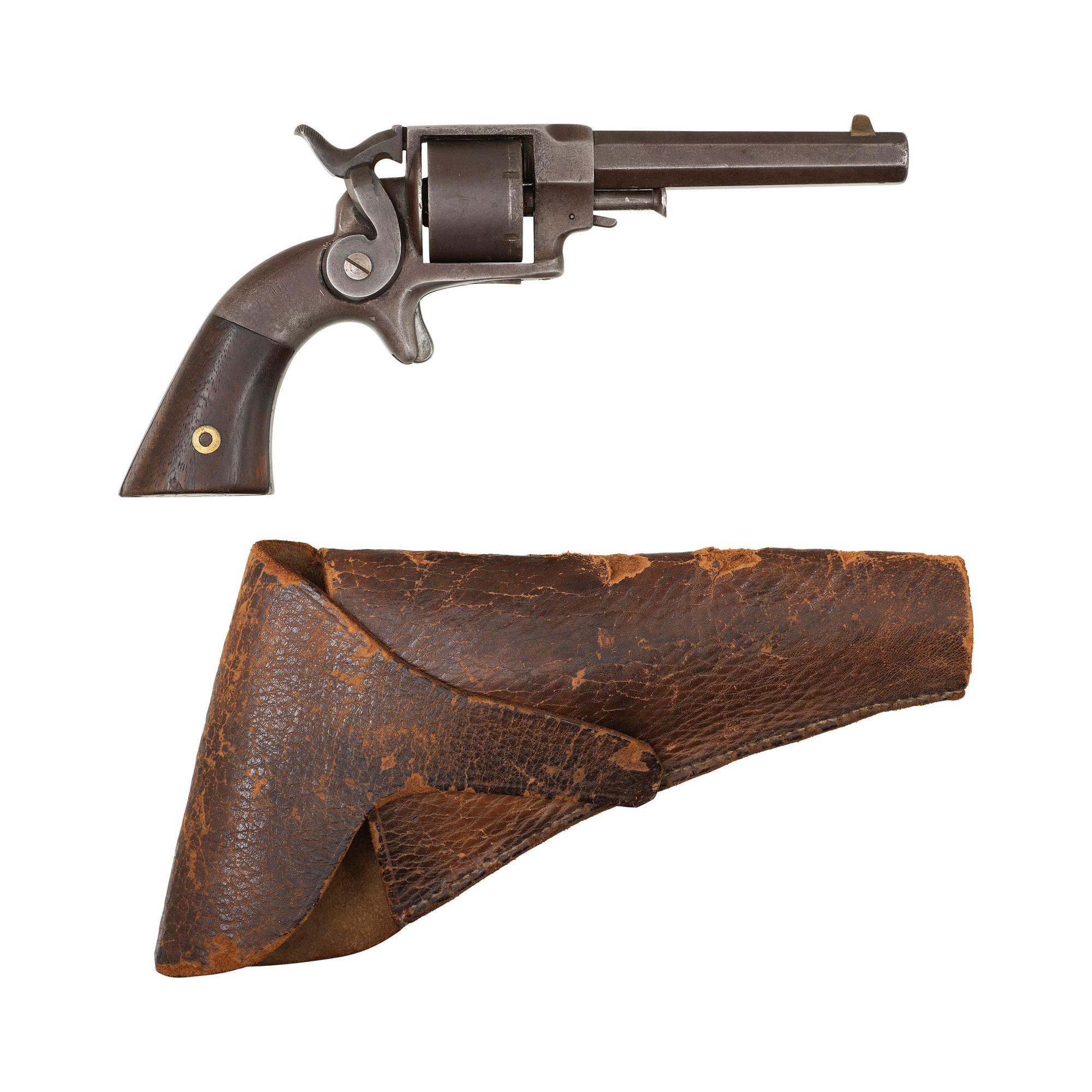 Allen & Wheelock Sidehammer Pocket Revolver with Holster Identified to Lt. F.A. Cummings - 1st Maine Heavy Artillery