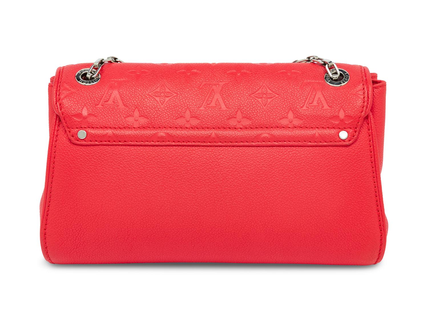 LOUIS VUITTON, RED EMPREINTE SAINT GERMAIN PM BAG