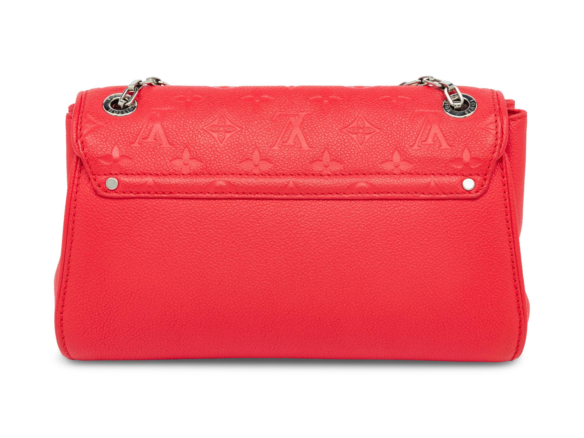 LOUIS VUITTON, RED EMPREINTE SAINT GERMAIN PM BAG
