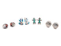 Four Pairs of Vintage Earclips