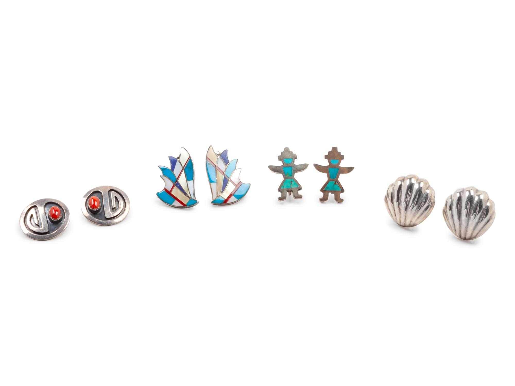 Four Pairs of Vintage Earclips