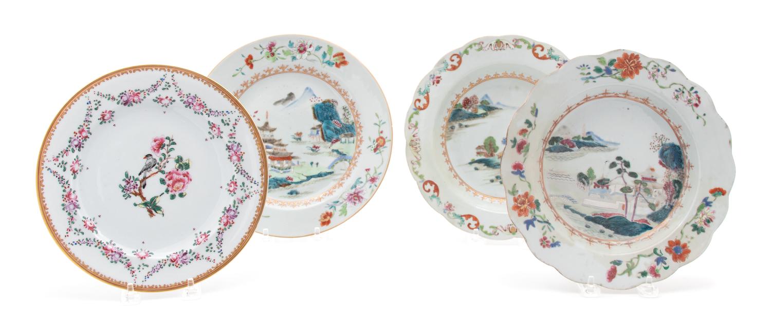 Four Chinese Export Porcelain Articles
