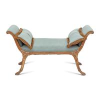 A French Carved and Upholstered Window Bench