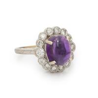 AMETHYST AND DIAMOND RING