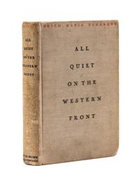 REMARQUE, ERICH MARIA. All Quiet on the Western Front. Boston, 1929. First US edition, first printing.