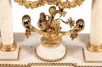 An Ansonia Gilt Bronze Mounted Marble Mantel Clock
