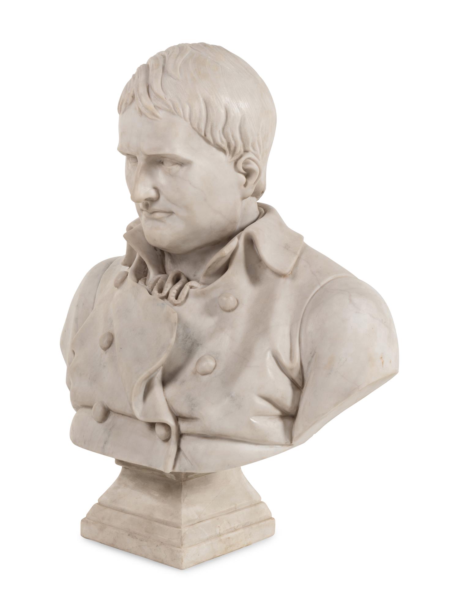 A Continental Marble Bust of Napoleon Bonaparte