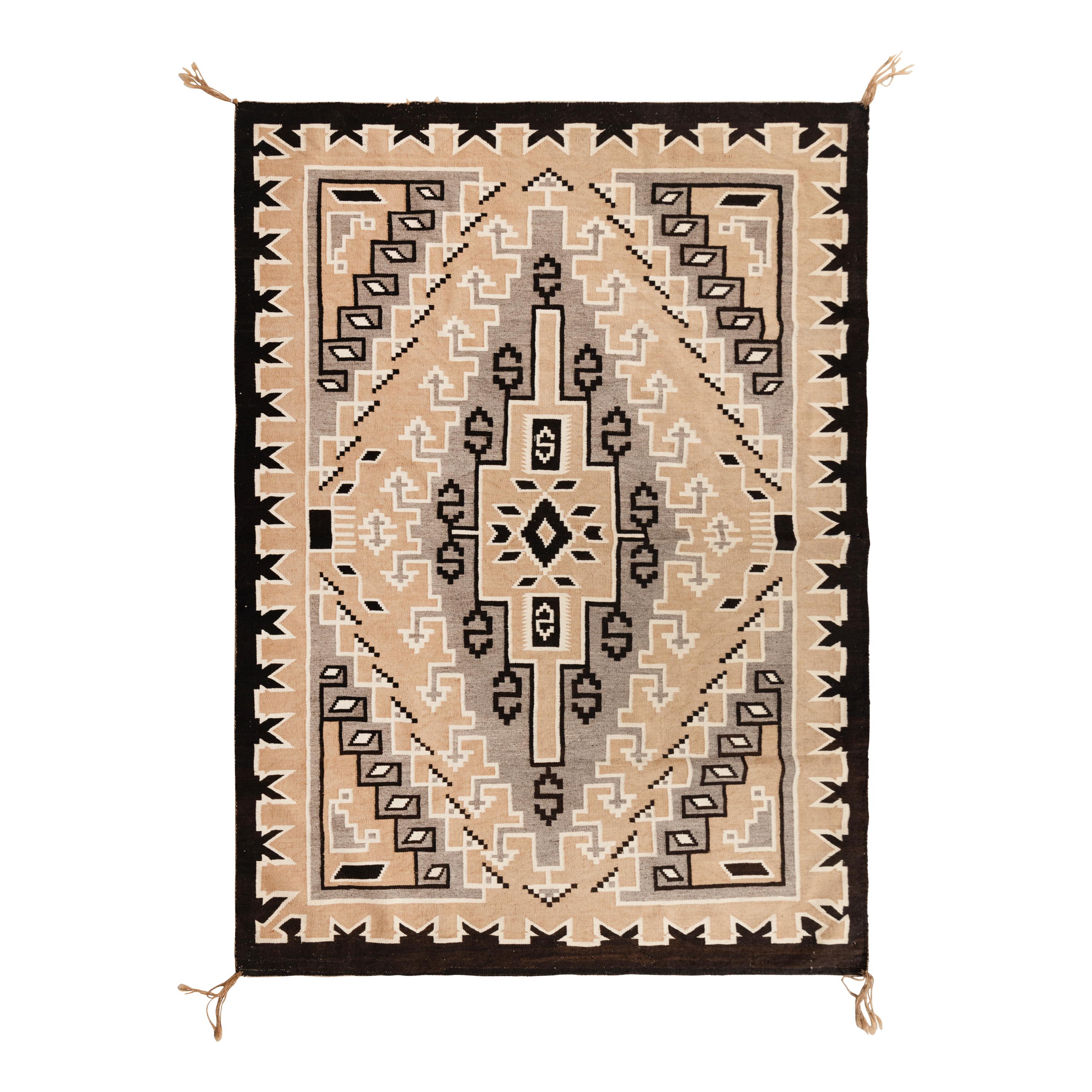 Navajo Two Grey Hills Unknown Master Weaving, Published [Rug]