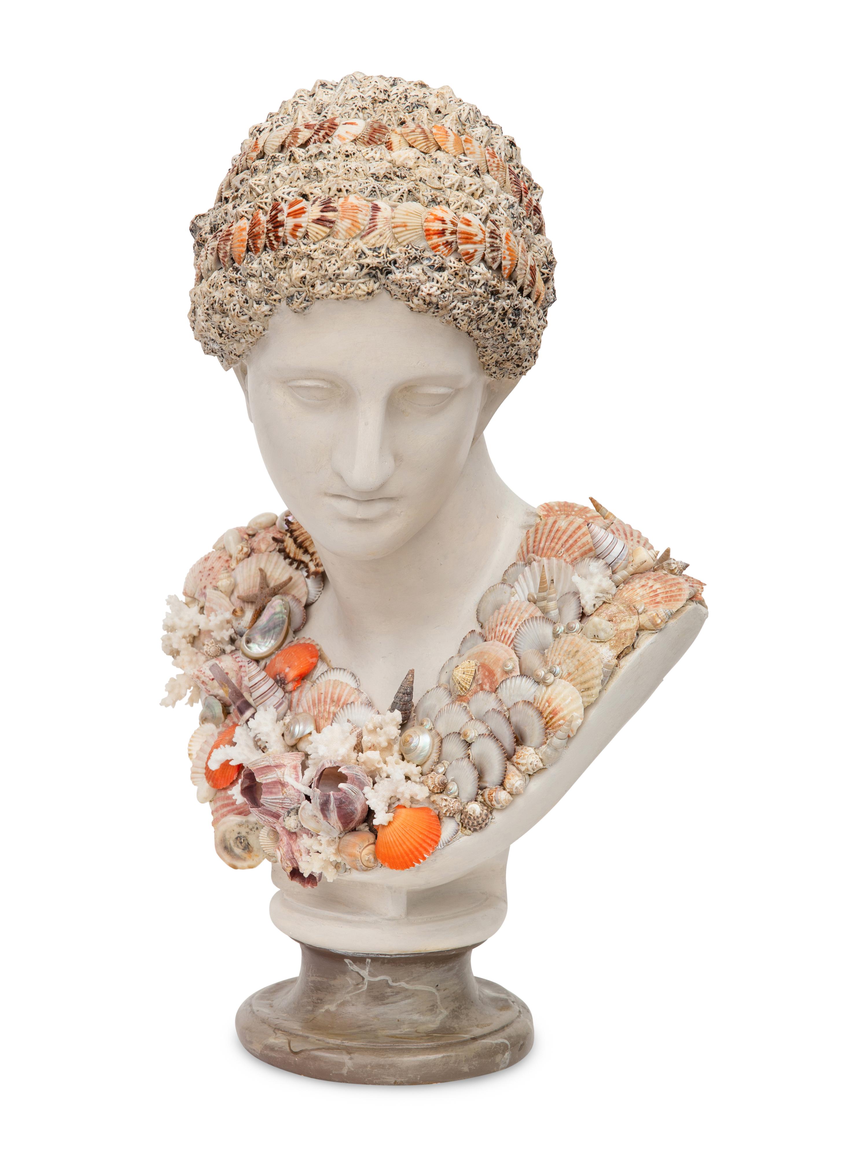A Shell-Encrusted Bust
