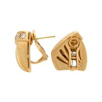 Rolex, Yellow Gold and Diamond Earrings
