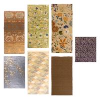 RELEASED TO MUSEUM -- Eight Japanese Silk Textile Panels