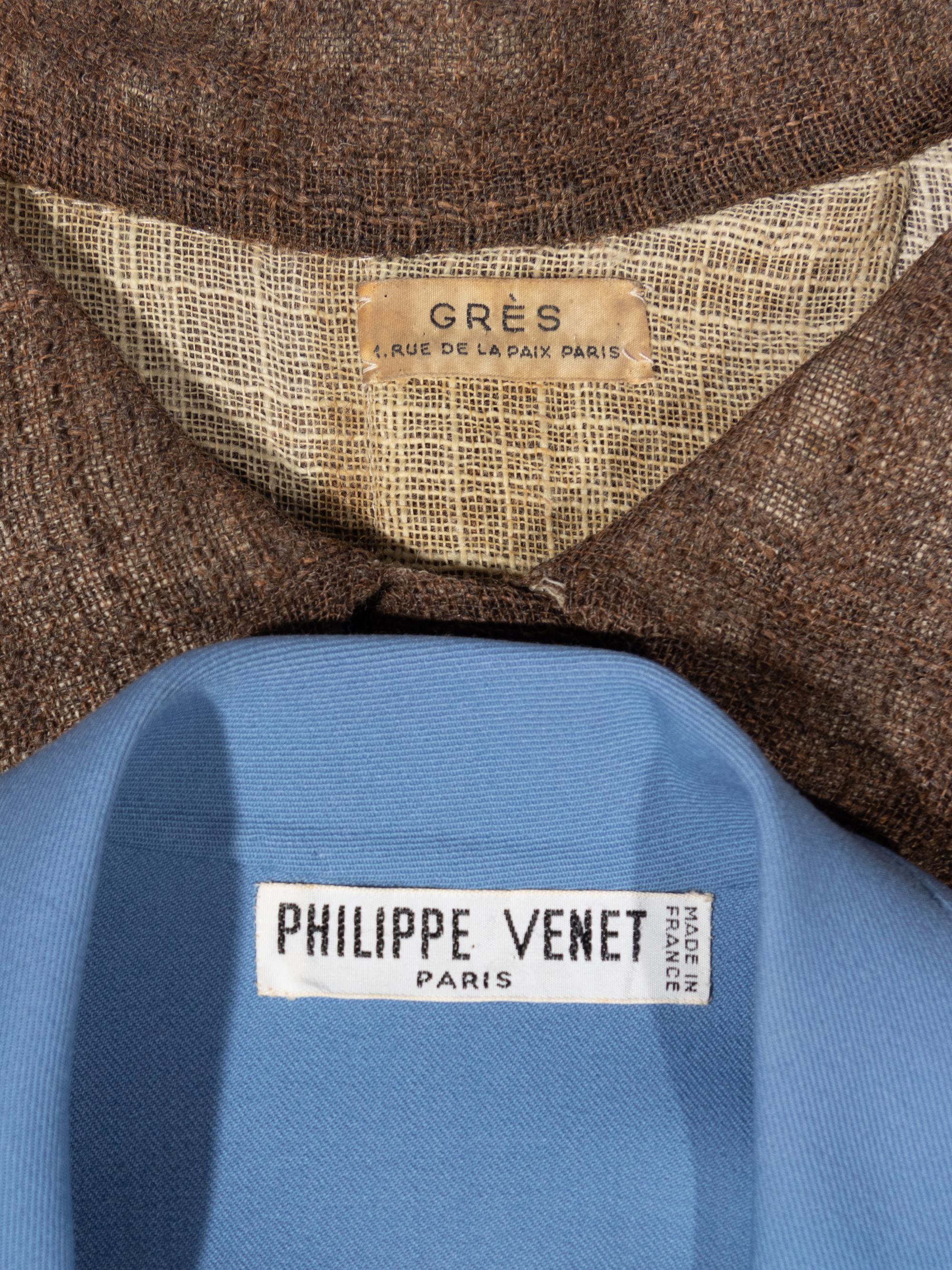 Two Haute Couture Skirt Suits: One Philippe Venet and One Grès, 1970-80s