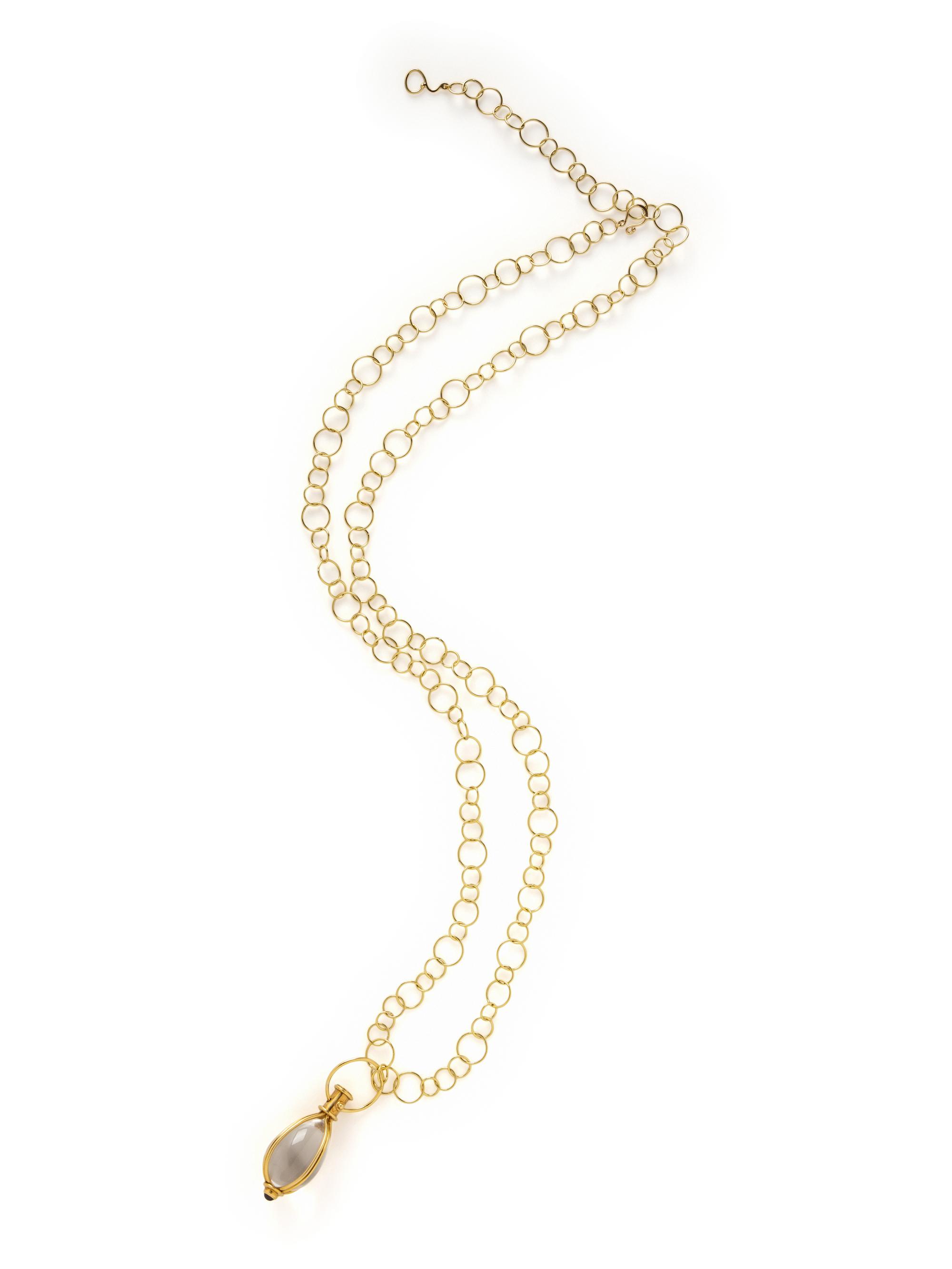TEMPLE ST. CLAIR, YELLOW GOLD AND ROCK CRYSTAL PENDANT