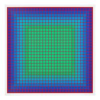 Julian Stanczak (American/Polish, 1928–2017) — A group of three screenprints ( Let it Be Orange; Yellow Filtration; Conferring Blue), 1981