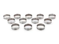 each with rolled rim.
