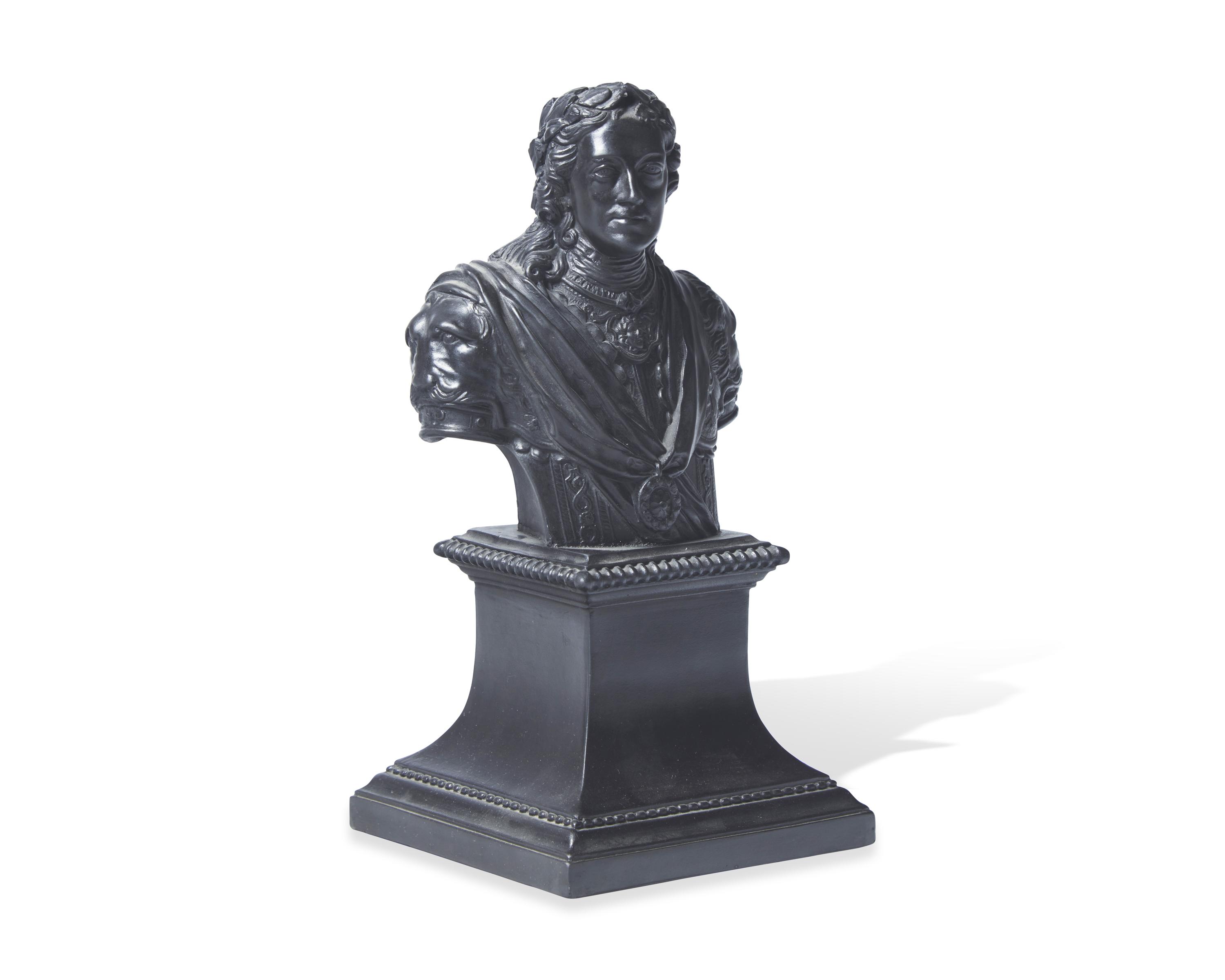 A Wedgwood Black Basalt Bust of the Duke of Marlborough