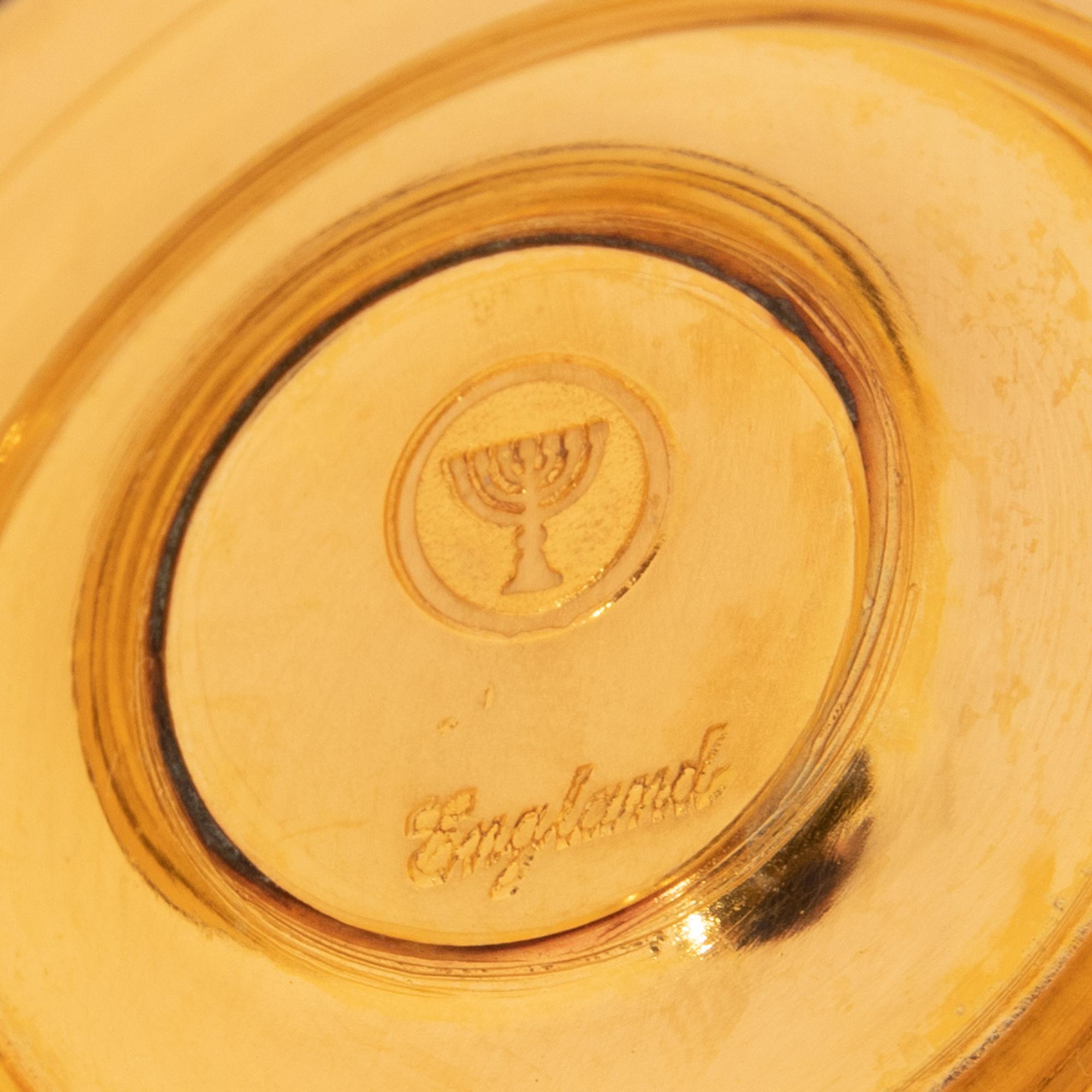 A Set of Twelve Gilt Metal Kiddush Cups