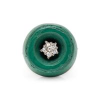 MALACHITE AND DIAMOND RING