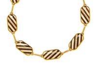 BULGARI, YELLOW GOLD, DIAMOND AND WOOD NECKLACE