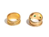 COLLECTION OF YELLOW GOLD AND GEMSTONE RINGS