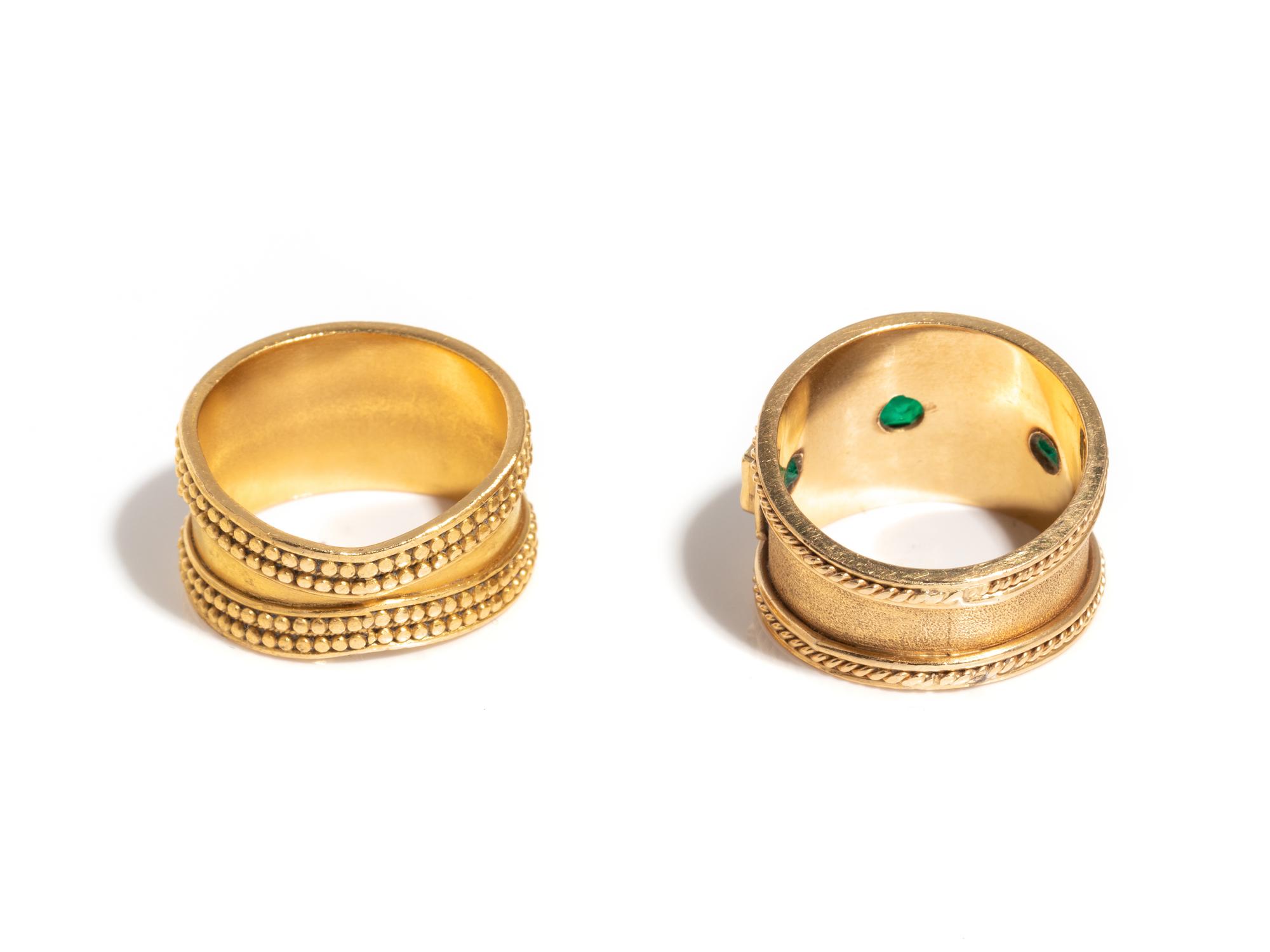 COLLECTION OF YELLOW GOLD AND GEMSTONE RINGS
