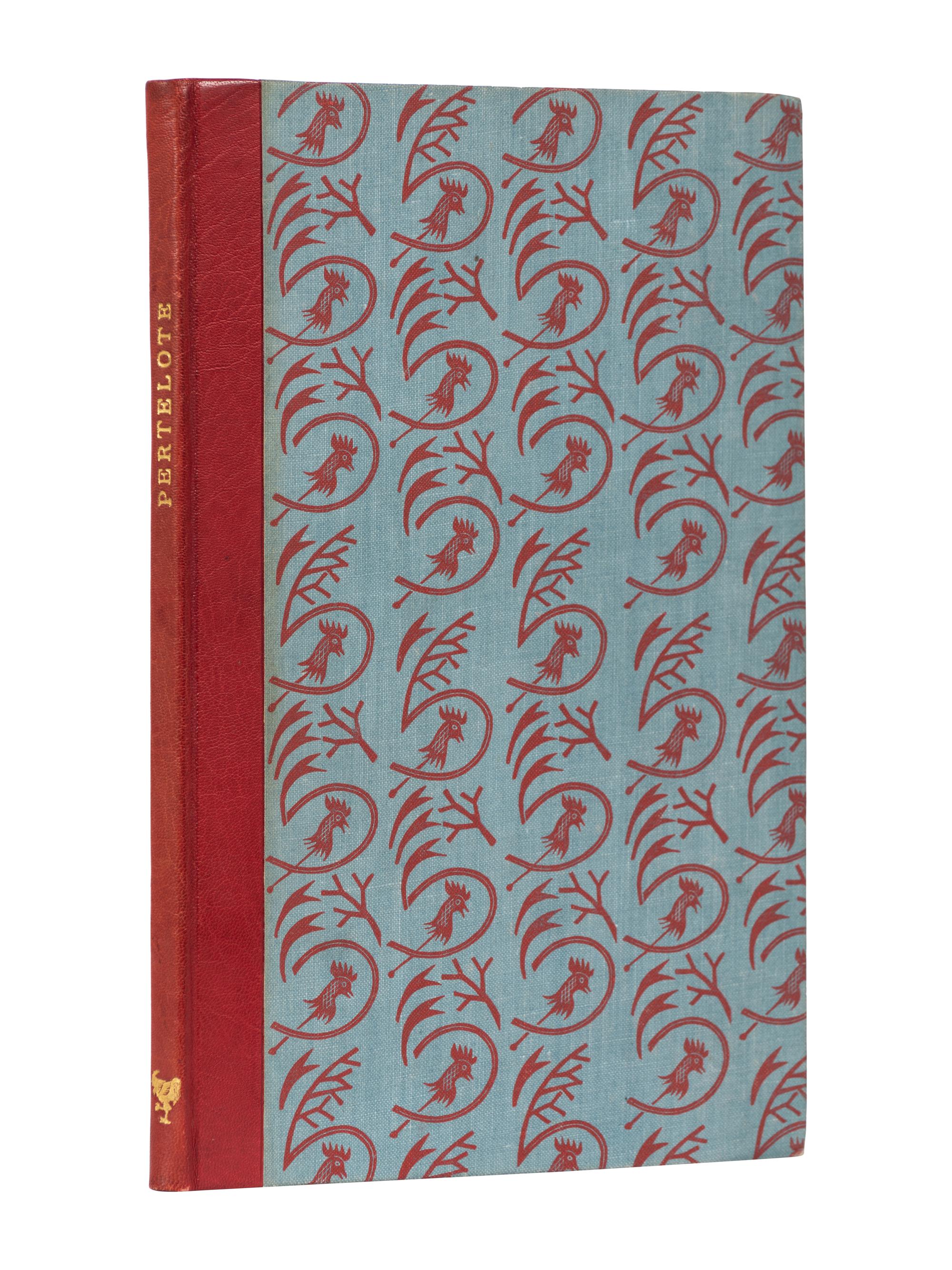 [GOLDEN COCKEREL PRESS]. SANDFORD, Christopher and Owen RUTTER, compilers. Pertelote. A Sequel to Canticleer. Being a Bibliography of the Golden Cockerel Press October 1938-1943 April… London: Golden Cockerel Press, 1943.