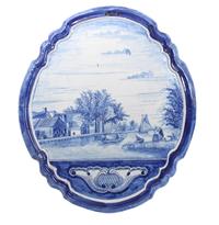 A Dutch Delft Plaque Height 23 3/4 inches