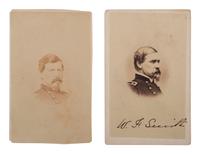 [CIVIL WAR]. A group of Civil War signatures highlighted by a signed CDV of Union General William F. Smith.