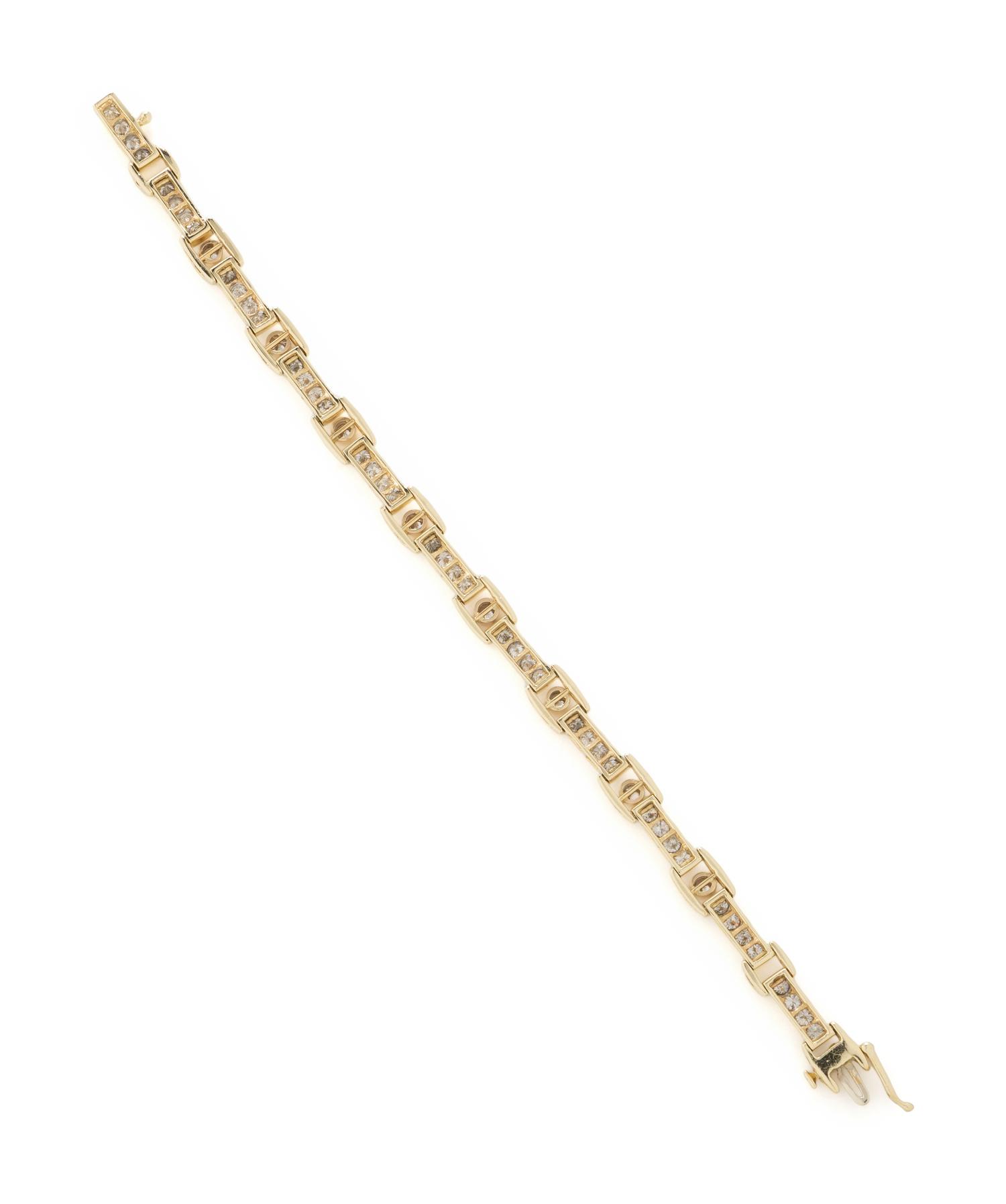 YELLOW GOLD AND DIAMOND BRACELET