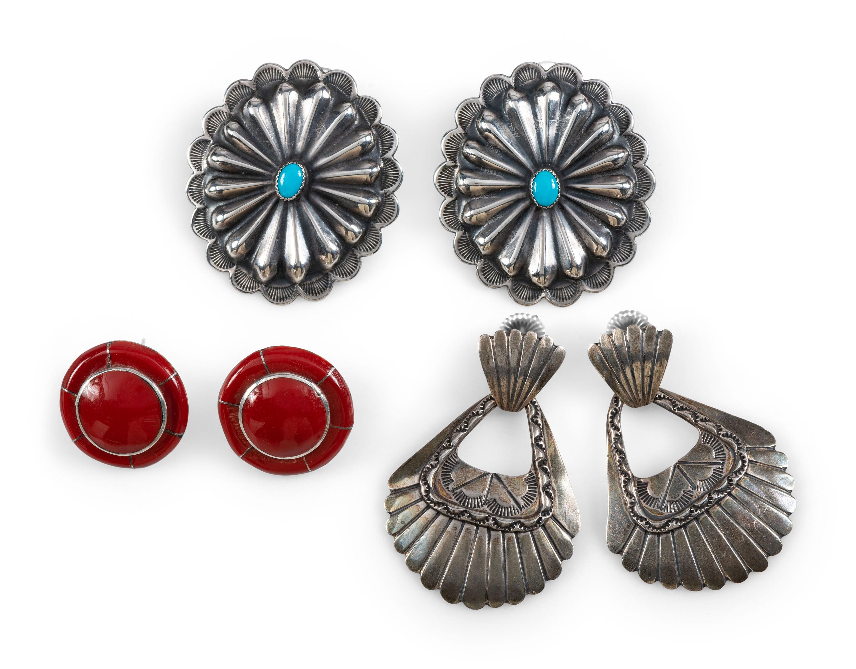 Navajo and Zuni Post Earrings