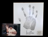 An Ernie Banks Signed Autograph Original Handprint Company Signed Handprint Display,