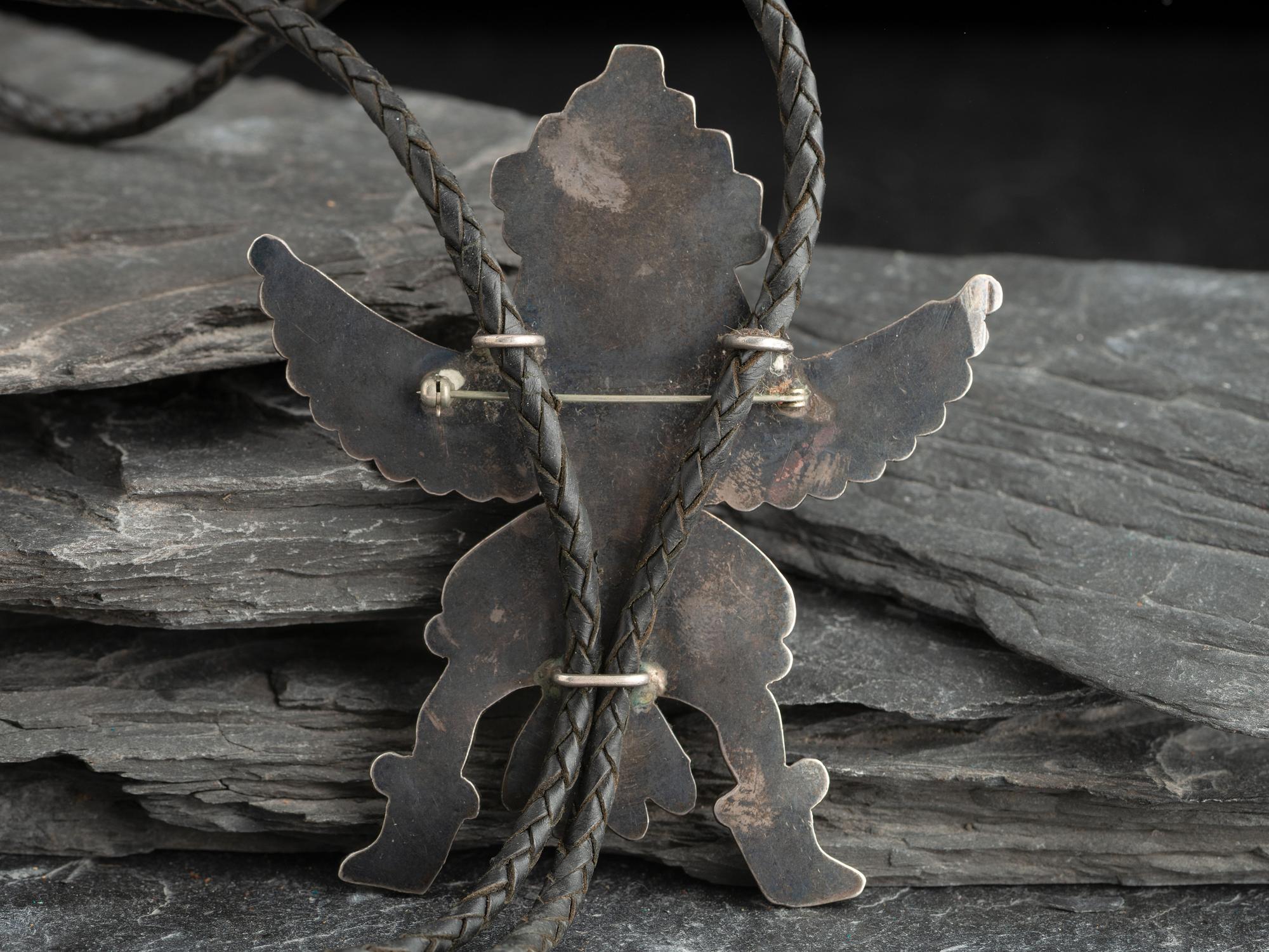 Zuni Mosaic Inlay Knifewing Bolo Tie