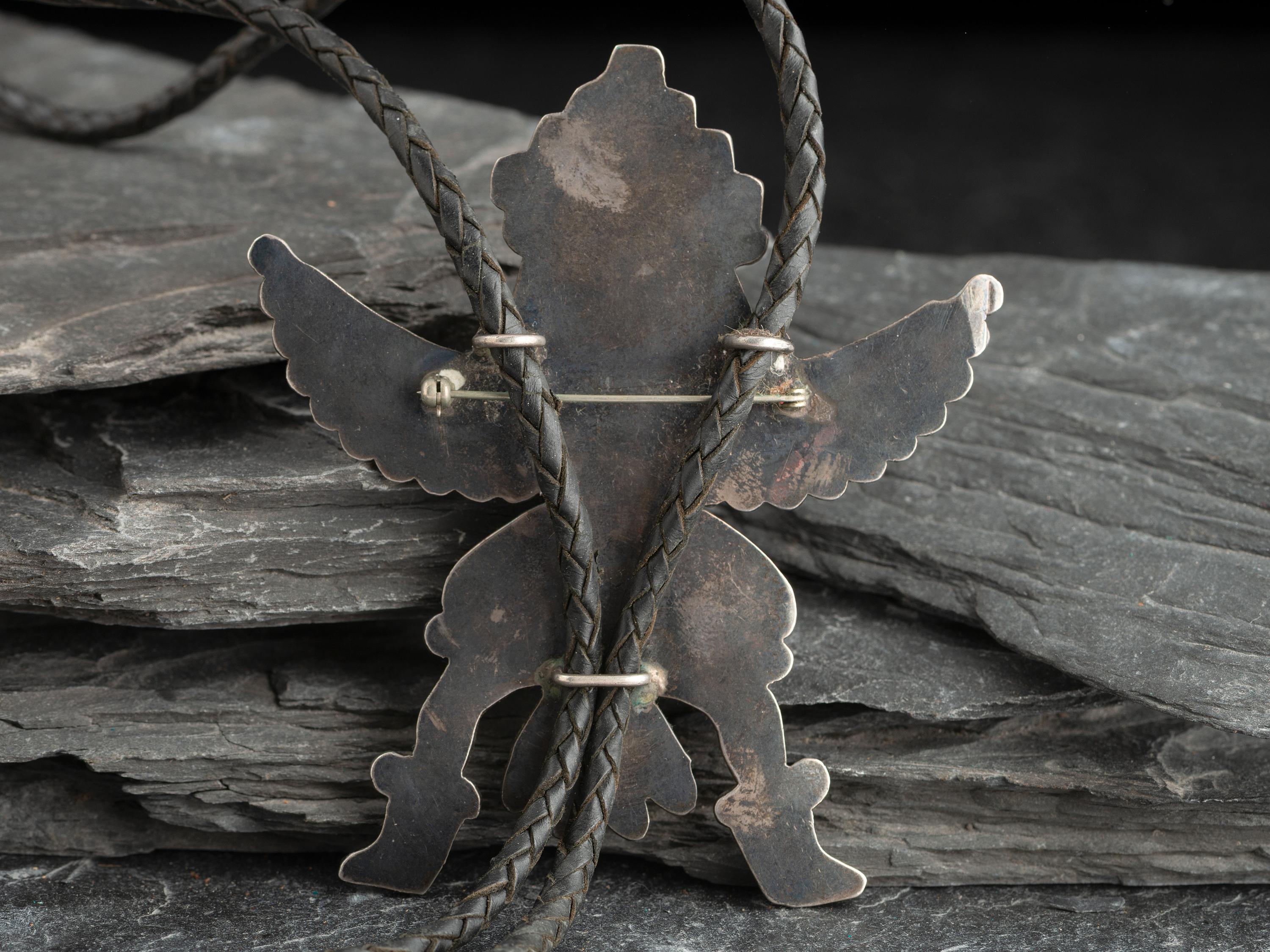 Zuni Mosaic Inlay Knifewing Bolo Tie