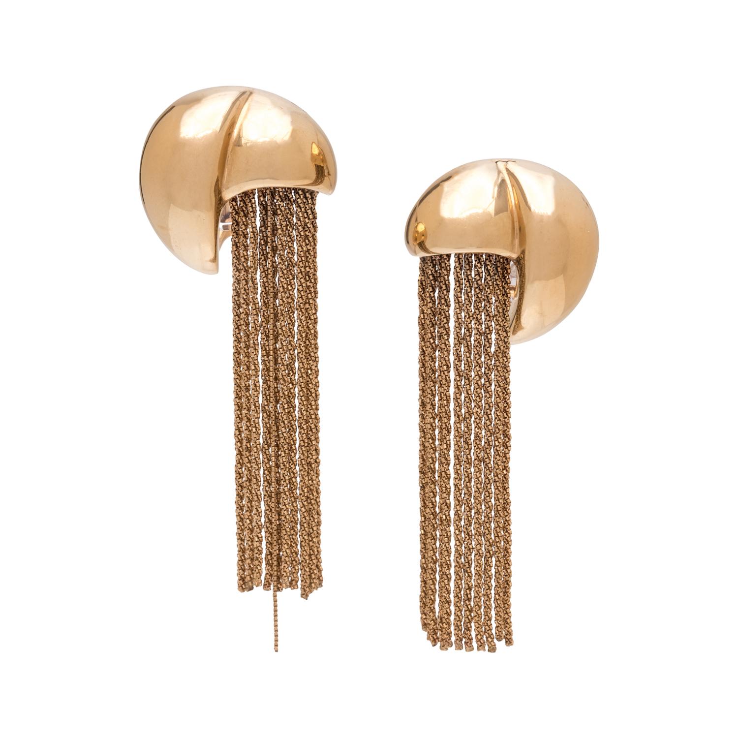 YELLOW GOLD EARCLIPS
