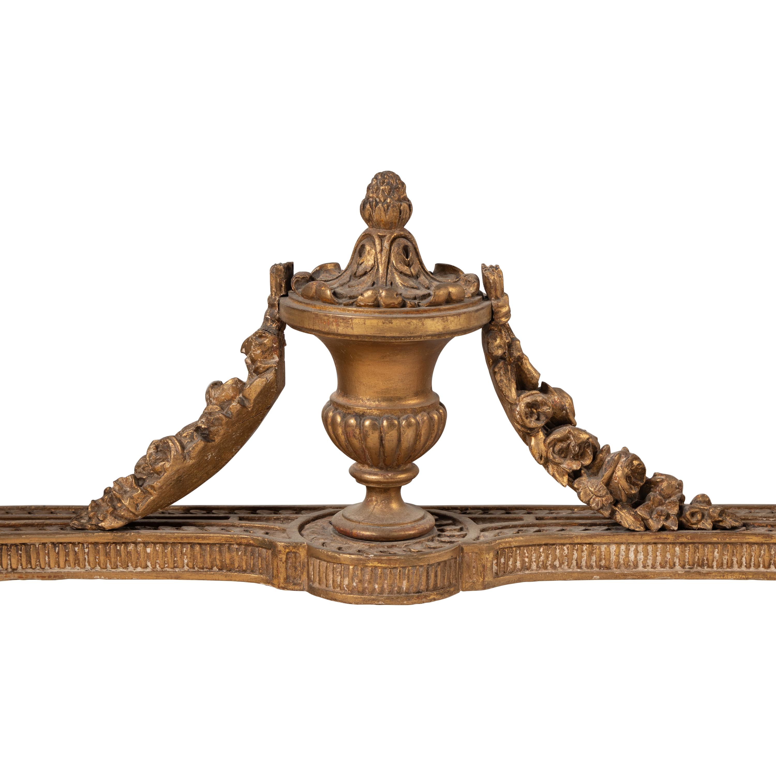 A Pair of Louis XVI Style Giltwood Vitrine Cabinets