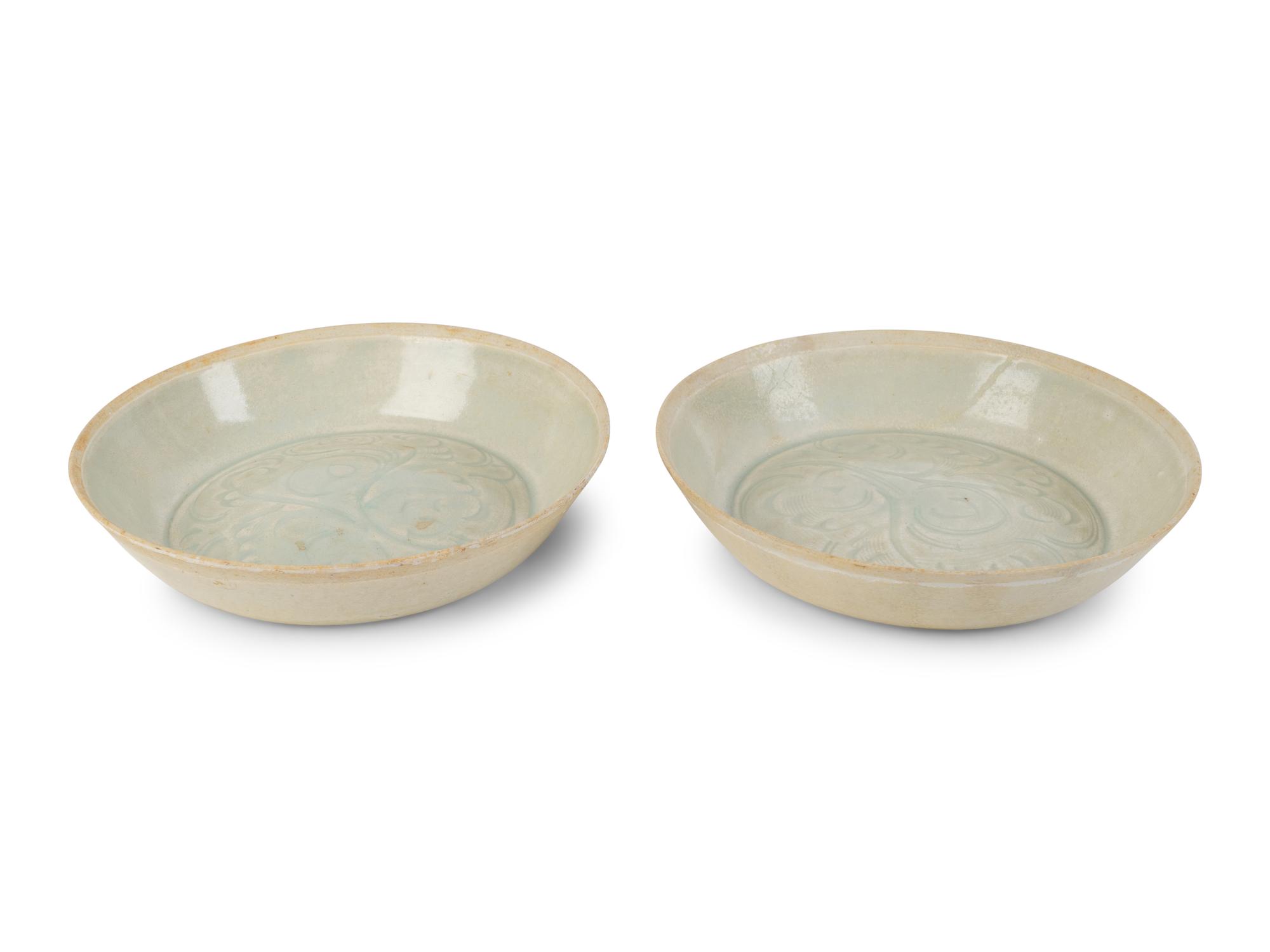 A Pair of Chinese Qingbai Porcelain Dishes — SOUTHERN SONG DYNASTY