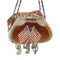 Great Lakes Beaded Purse, with American Flags