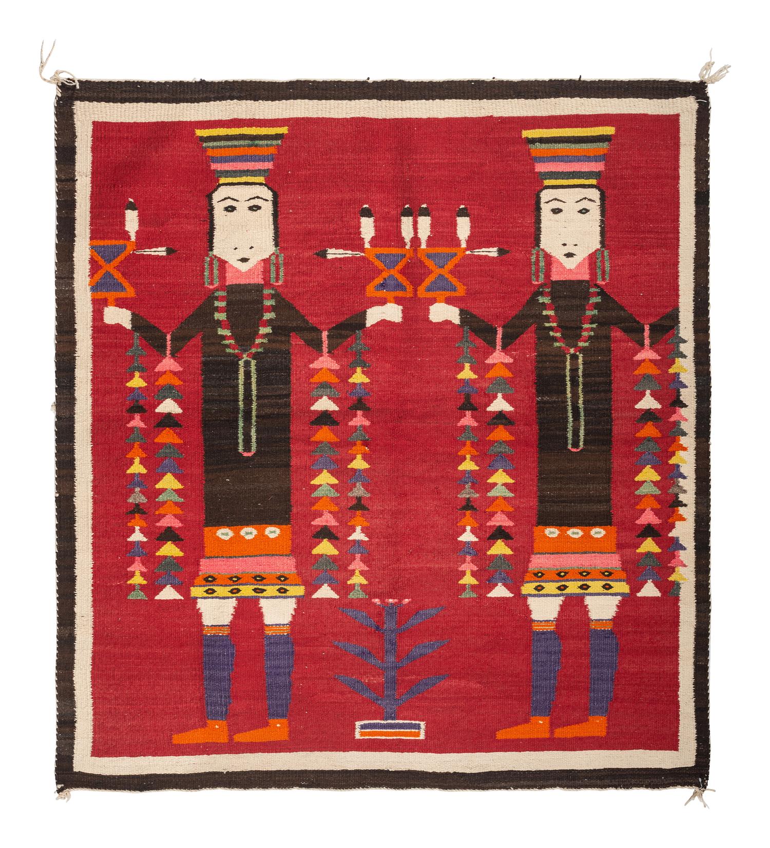 Navajo Pictorial Weaving / Rug, with Holy People