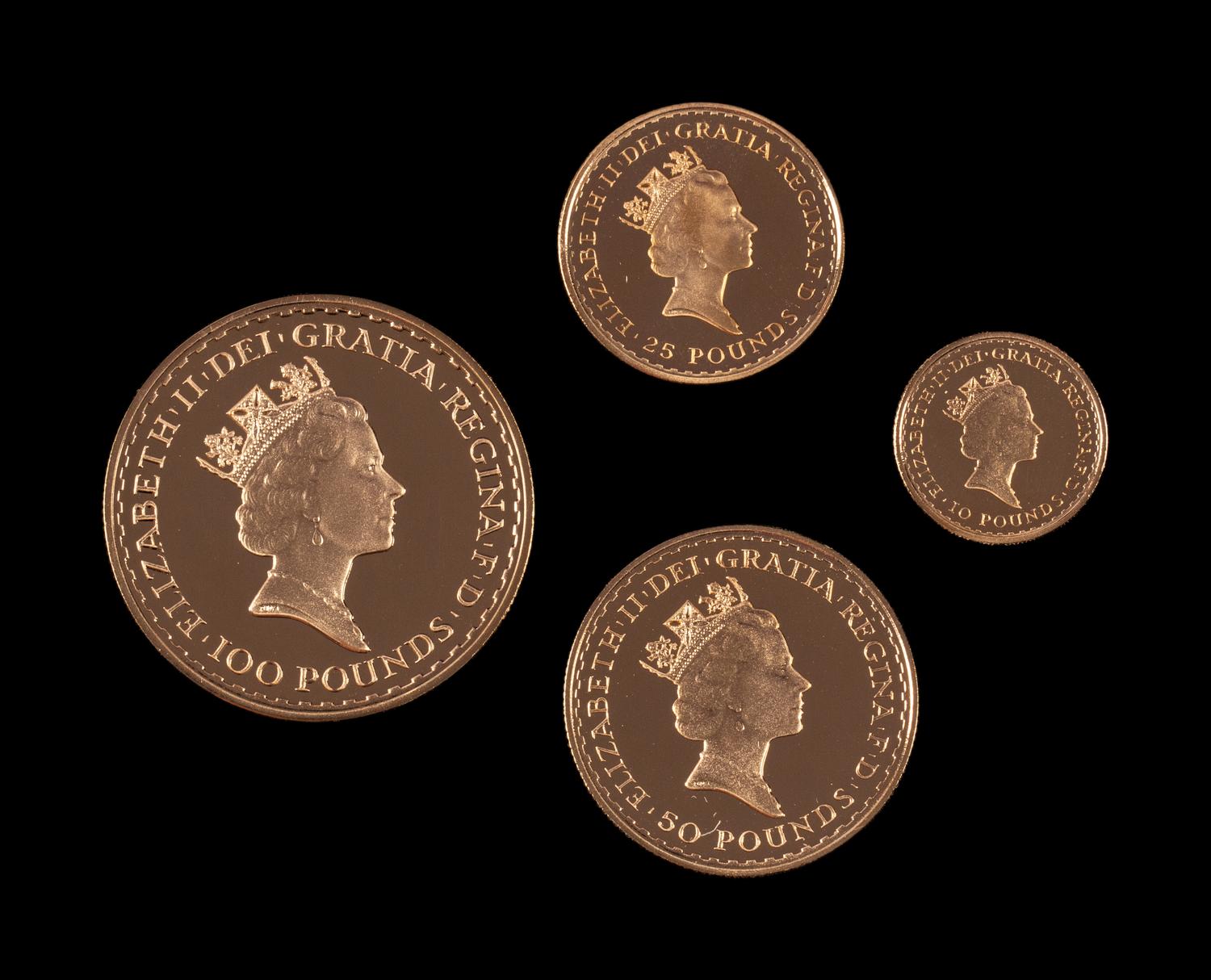 [GREAT BRITAIN] A Set of Four Britannia Gold Proof Coins