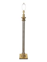 A Steel and Brass Floor Lamp — 20TH CENTURY