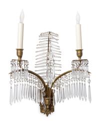 A Pair of Crystal Sconces