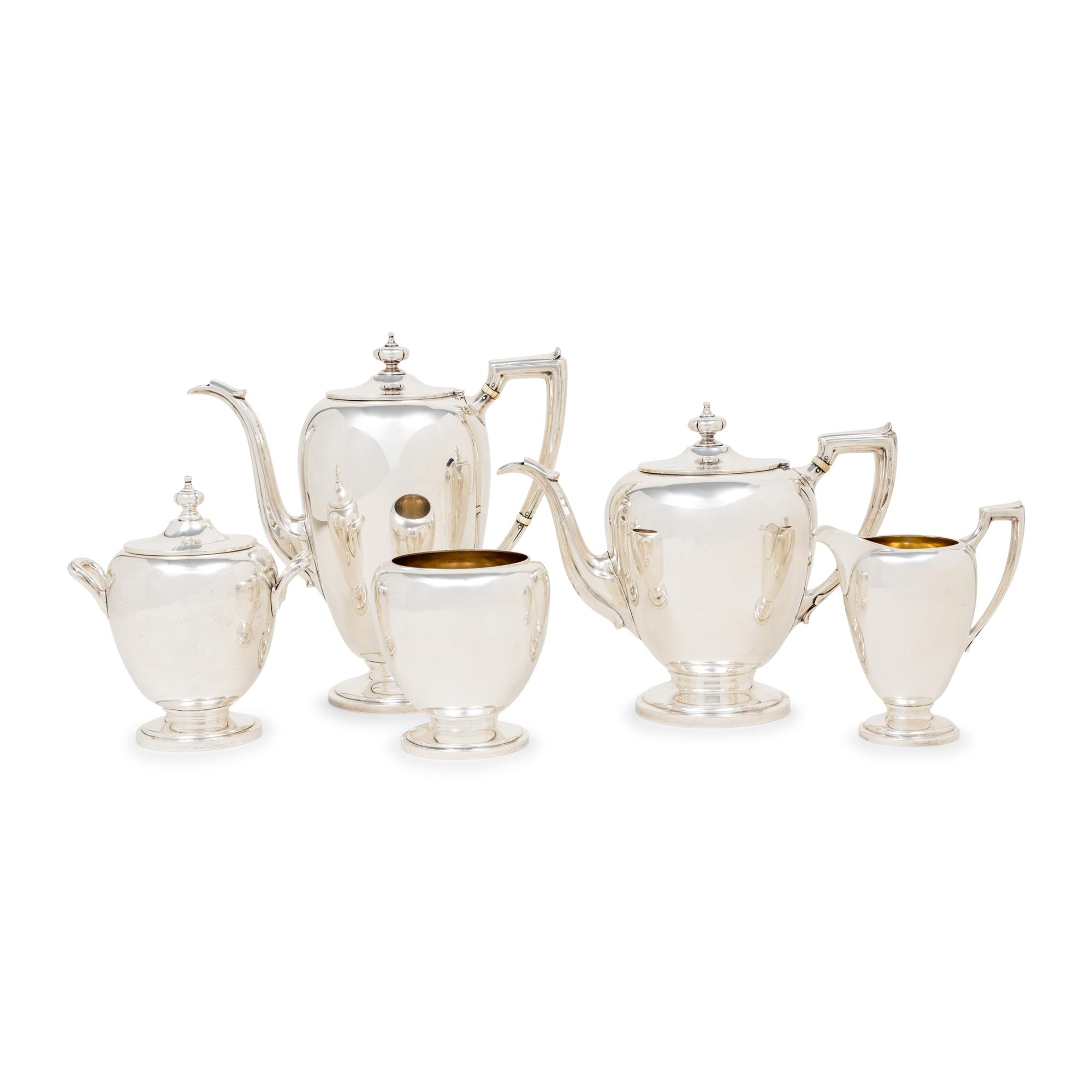 An American Silver Five-Piece Tea and Coffee Service