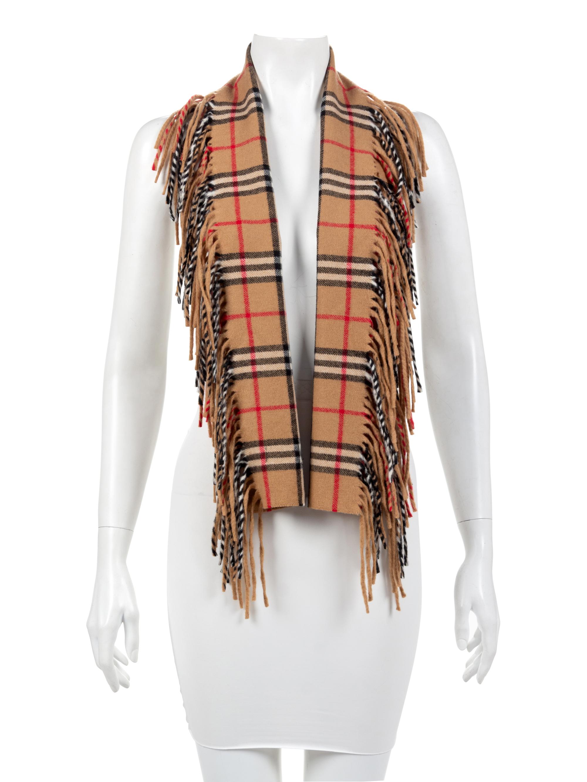 Burberry Vintage Check Cashmere Scarf, 2000s
