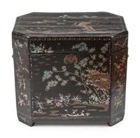 A Chinese Black Lacquered and Abalone Inlaid Box