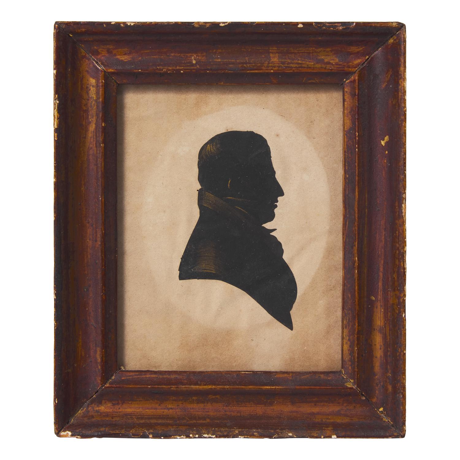 William James Hubard (aka Master Hubard, 1807-1862), A Silhouette Profile Portrait Miniature Identified as Mr. N. Henry of New York