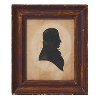 William James Hubard (aka Master Hubard, 1807-1862), A Silhouette Profile Portrait Miniature Identified as Mr. N. Henry of New York