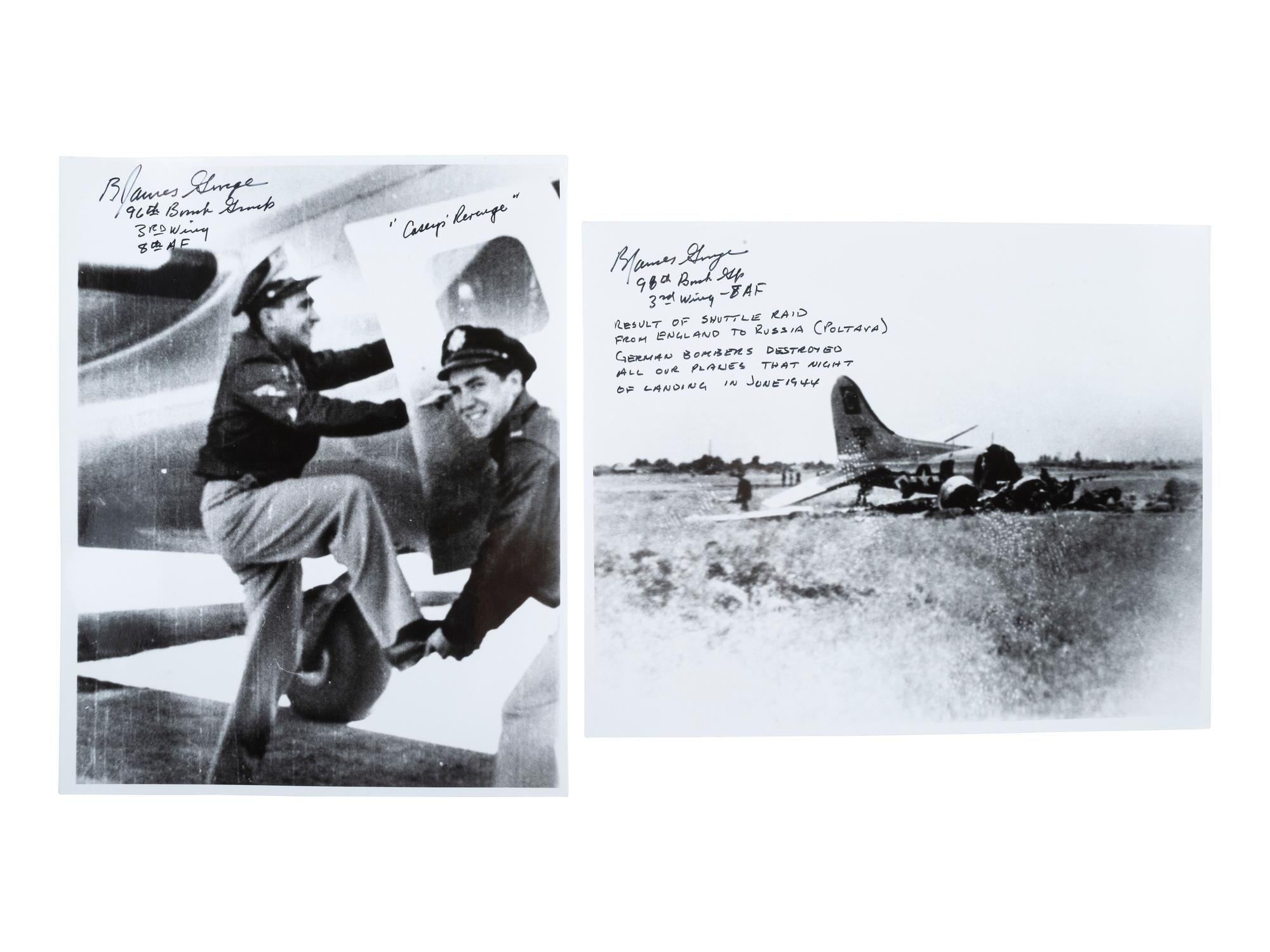 [WWII]. Large group of signatures of American aces and aviators.