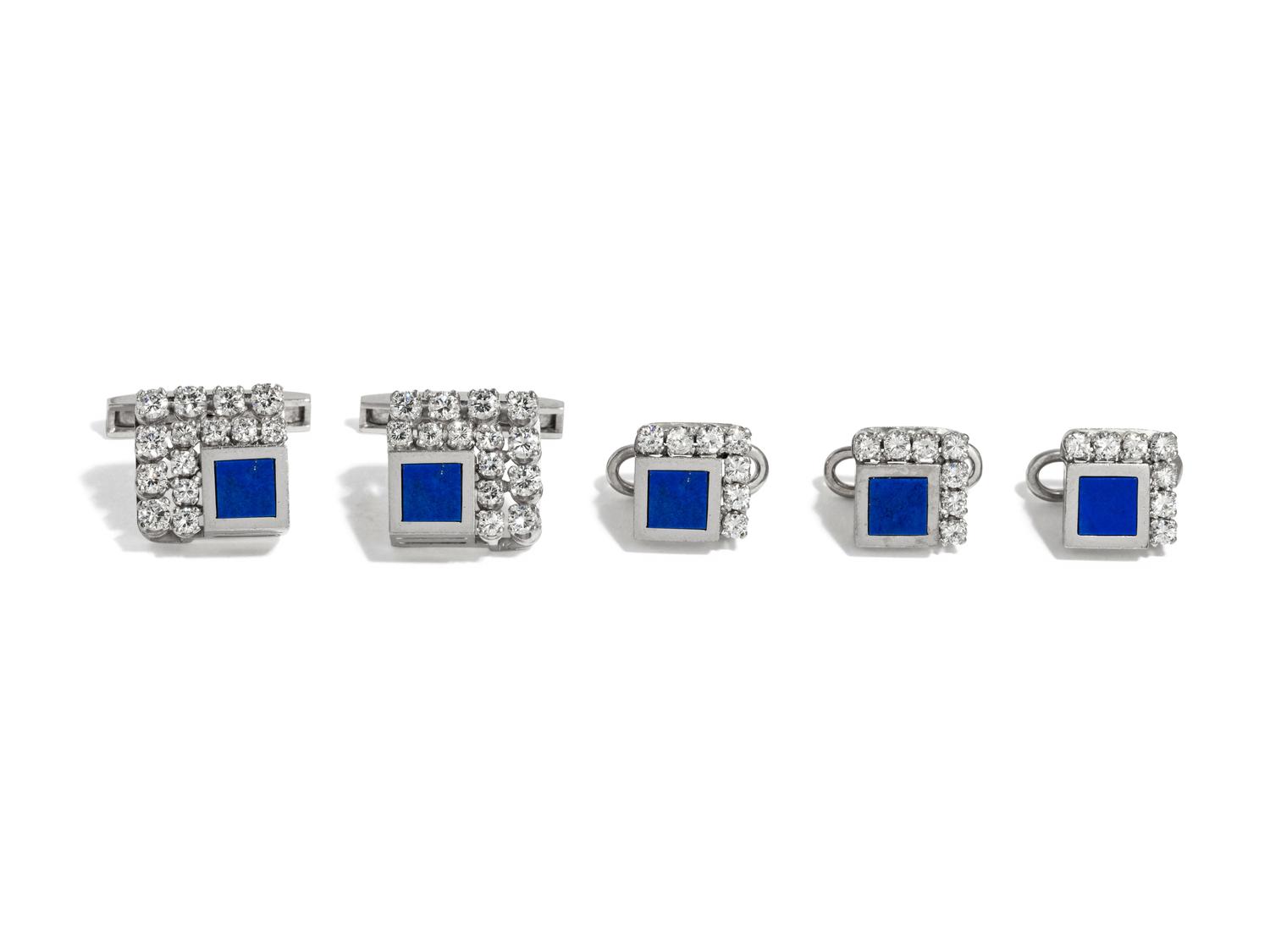 DIAMOND AND LAPIS LAZULI DRESS SET