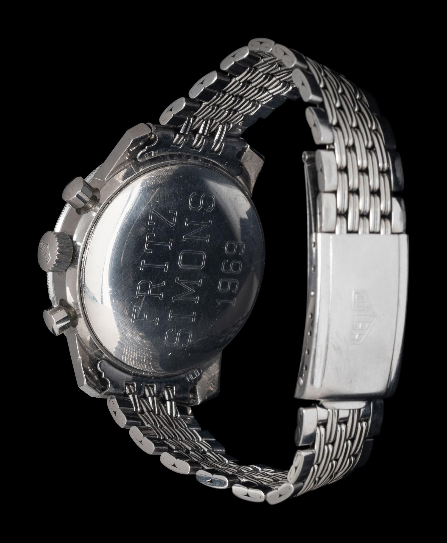 HEUER, STAINLESS STEEL 'AUTAVIA' GMT CHRONOGRAPH WATCH