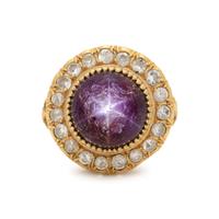 STAR RUBY AND DIAMOND RING